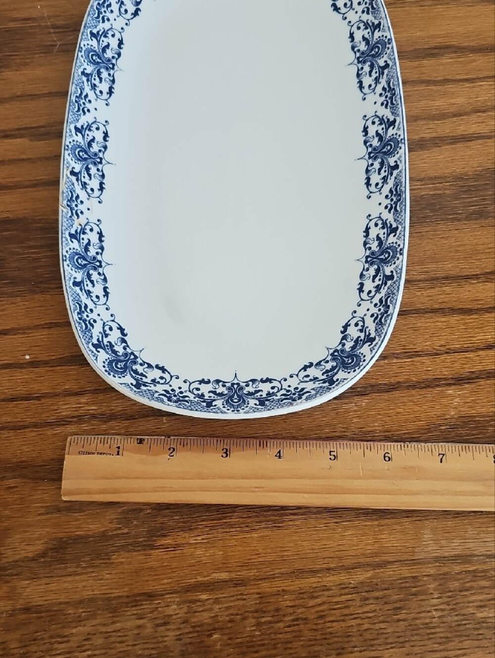 Gold Blue And White Serving Platter Tote 9 - Picture 5 of 5